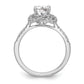 14K White Gold Simulated Diamond Engagement Ring
