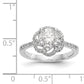 14K White Gold Simulated Diamond Engagement Ring
