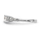 14K White Gold Simulated Diamond Engagement Ring