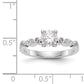 14K White Gold Simulated Diamond Engagement Ring