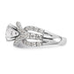14K White Gold Simulated Diamond Engagement Ring