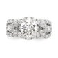 14K White Gold Simulated Diamond Engagement Ring