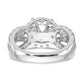 14K White Gold Simulated Diamond Engagement Ring
