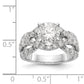 14K White Gold Simulated Diamond Engagement Ring