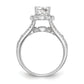 14K White Gold Simulated Diamond Engagement Ring