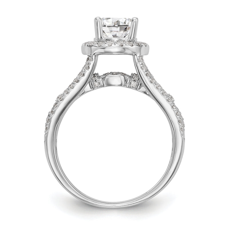 14K White Gold Simulated Diamond Engagement Ring