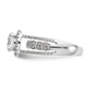 14K White Gold Simulated Diamond Engagement Ring