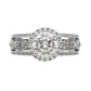 14K White Gold Simulated Diamond Engagement Ring