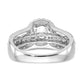 14K White Gold Simulated Diamond Engagement Ring