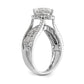 14K White Gold Simulated Diamond Engagement Ring