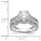 14K White Gold Simulated Diamond Engagement Ring