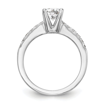 14K White Gold Simulated Diamond Engagement Ring