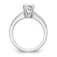 14K White Gold Simulated Diamond Engagement Ring