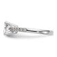 14K White Gold Simulated Diamond Engagement Ring