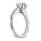 14K White Gold Simulated Diamond Engagement Ring