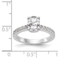 14K White Gold Simulated Diamond Engagement Ring