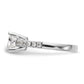 14K White Gold Simulated Diamond Engagement Ring