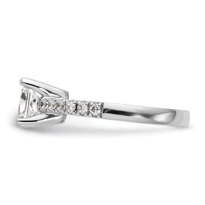 14K White Gold Simulated Diamond Engagement Ring