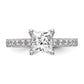 14K White Gold Simulated Diamond Engagement Ring