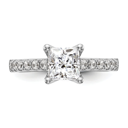 14K White Gold Simulated Diamond Engagement Ring