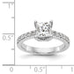 14K White Gold Simulated Diamond Engagement Ring