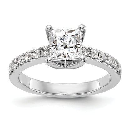 14K White Gold Simulated Diamond Engagement Ring