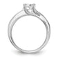 14K White Gold Simulated Diamond Engagement Ring