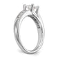 14K White Gold Simulated Diamond Engagement Ring