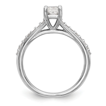 14K White Gold Simulated Diamond Engagement Ring