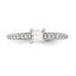 14K White Gold Simulated Diamond Engagement Ring