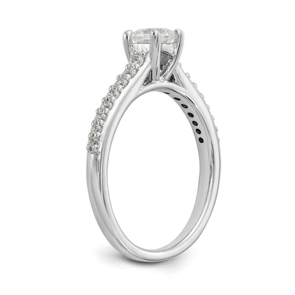 14K White Gold Simulated Diamond Engagement Ring