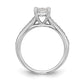 14K White Gold Simulated Diamond Engagement Ring