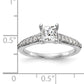 14K White Gold Simulated Diamond Engagement Ring