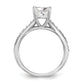 14K White Gold Simulated Diamond Engagement Ring