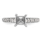 14K White Gold Simulated Diamond Engagement Ring