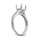 14K White Gold Simulated Diamond Engagement Ring