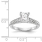 14K White Gold Simulated Diamond Engagement Ring