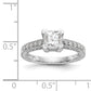 14K White Gold Simulated Diamond Engagement Ring