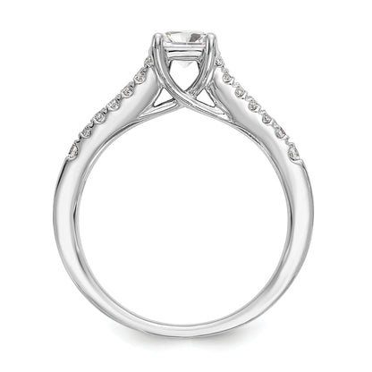 14K White Gold Simulated Diamond Engagement Ring