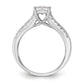 14K White Gold Simulated Diamond Engagement Ring