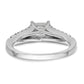 14K White Gold Simulated Diamond Engagement Ring