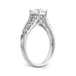 14K White Gold Simulated Diamond Engagement Ring