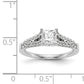 14K White Gold Simulated Diamond Engagement Ring