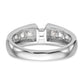 14K White Gold Diamond Peg Set Engagement Ring