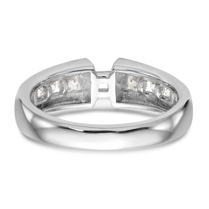 14K White Gold Diamond Peg Set Engagement Ring