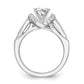 14K White Gold Diamond Peg Set Engagement Ring