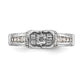 14K White Gold Diamond Peg Set Engagement Ring