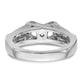 14K White Gold Diamond Peg Set Engagement Ring