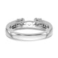 14K White Gold Diamond Peg Set Engagement Ring