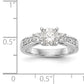 14K White Gold Diamond Peg Set Engagement Ring